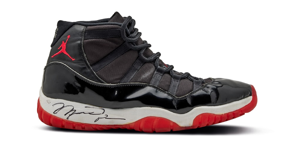 Michael Jordan's Game-Worn and Signed Air Jordan 11s From the 1996 NBA Finals Auctions for $482,600 USD