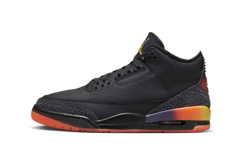 First Look at the J Balvin x Air Jordan 3 "Rio" Black/Solar Flare-Total Crimson Abyss jimmy butler new york city basketball pickup game never before seen colorway jordan brand