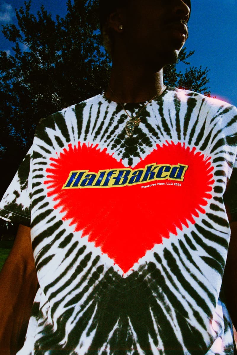 PLEASURES Presents 'Half Baked' Capsule collection collab collaboration drop release 420 cannabis weed smoke puff pass movie 1990s classic film 