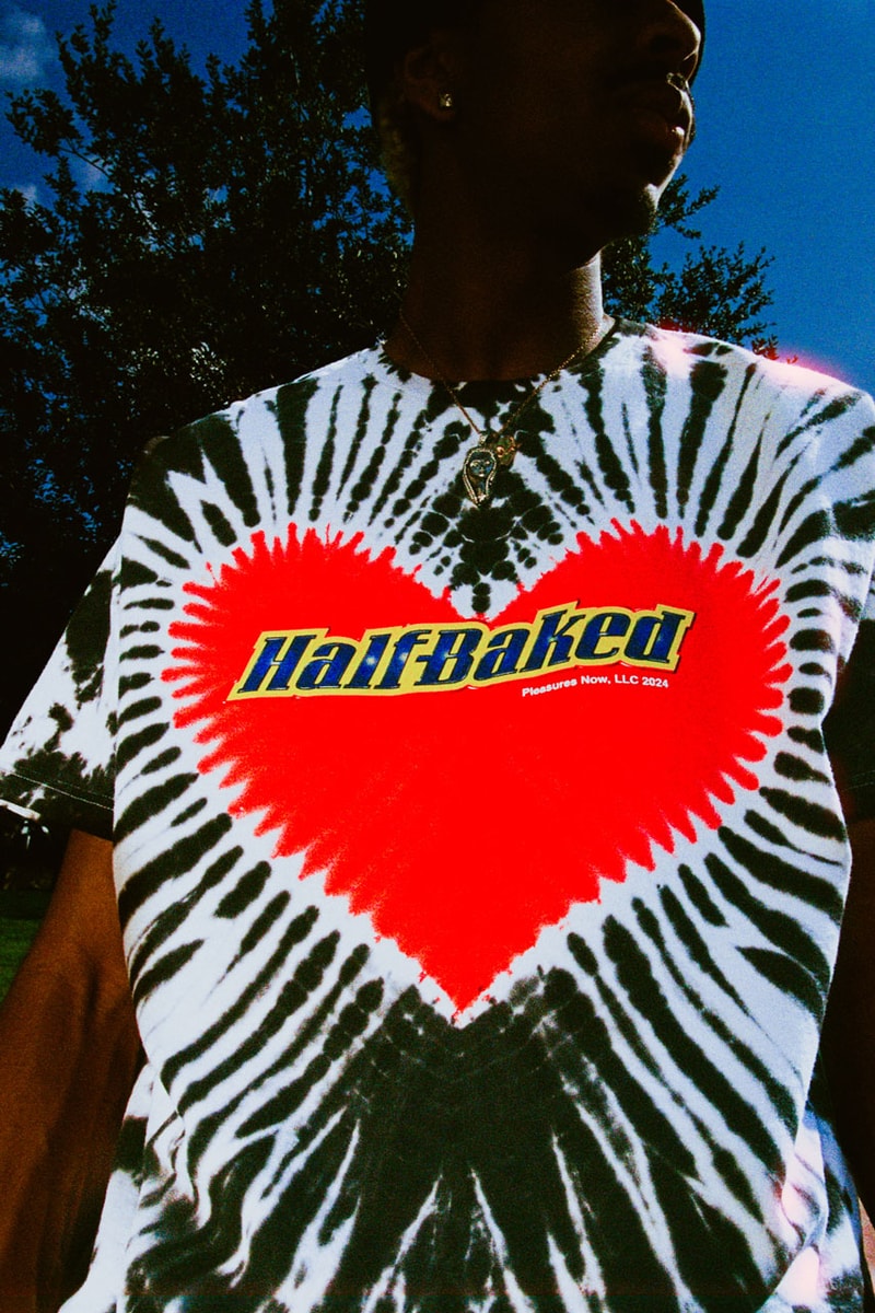 PLEASURES Presents 'Half Baked' Capsule collection collab collaboration drop release 420 cannabis weed smoke puff pass movie 1990s classic film 