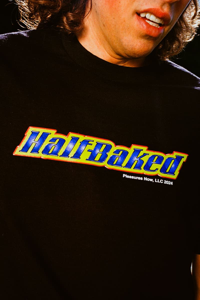 PLEASURES Presents 'Half Baked' Capsule collection collab collaboration drop release 420 cannabis weed smoke puff pass movie 1990s classic film 