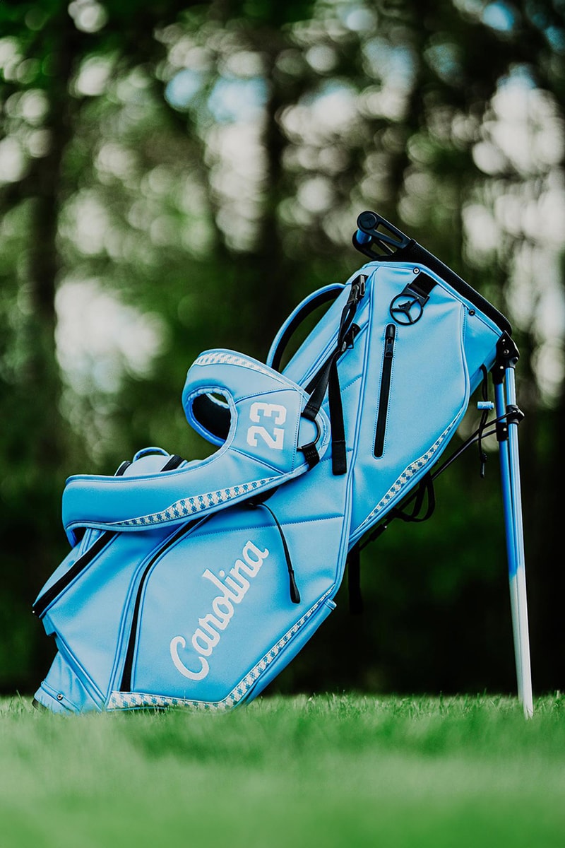 air jordan 9 golf unc university of north carolina mens team stand bag glove blue white michael
