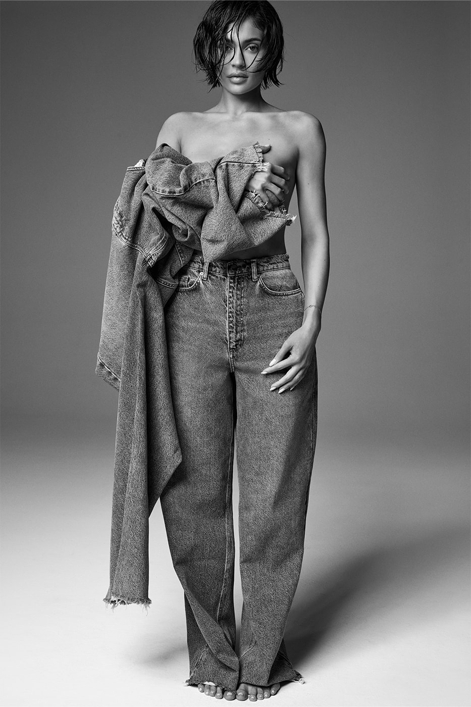Kylie Jenner Unveils Khy Drop 005 in Collaboration With Natasha Zinko denim jeans collection