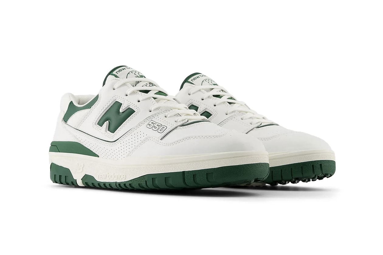 new balance malbon 550 golf white green navy black debut date release info price collaboration collection mg550wg shoes spikeless