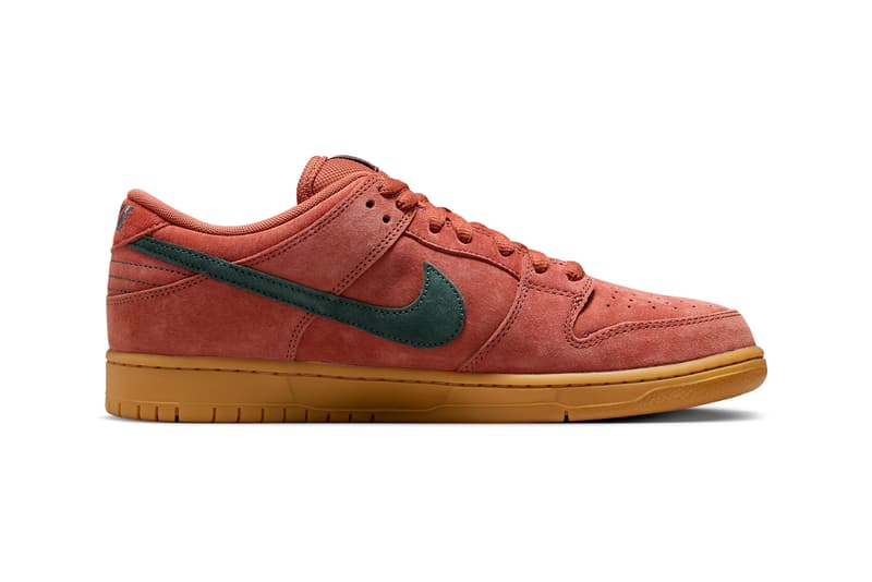 Initial Look at the Nike SB Dunk Low "Burnt Sunrise" HF3704-800 release info suede fall autumn colors fierty tones rich palette 