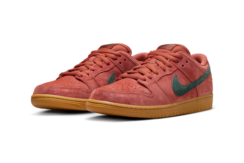 Initial Look at the Nike SB Dunk Low "Burnt Sunrise" HF3704-800 release info suede fall autumn colors fierty tones rich palette 