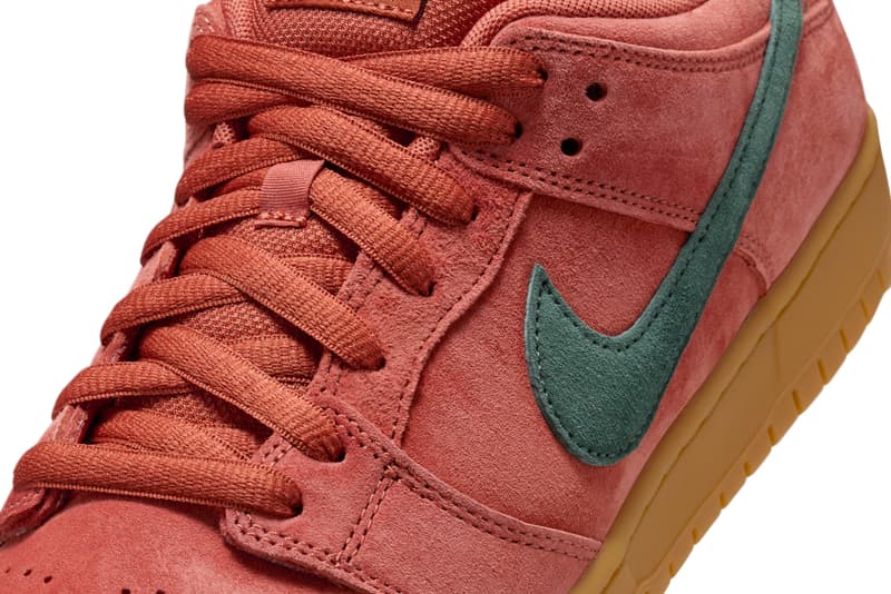 Initial Look at the Nike SB Dunk Low "Burnt Sunrise" HF3704-800 release info suede fall autumn colors fierty tones rich palette 