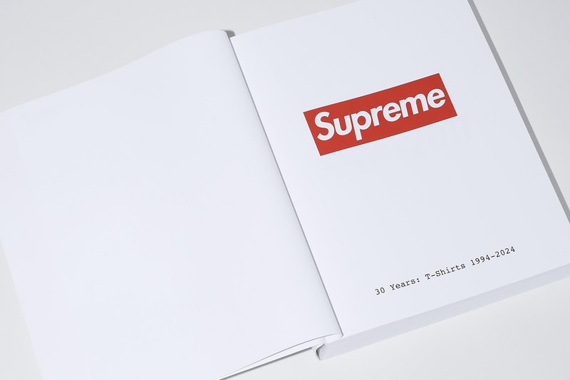 Информация о выпуске книги Supreme '30 Years: T-Shirts 1994-2024'