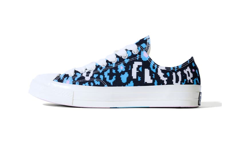 Converse x le FLEUR* Unveil Four New Camo Chuck 70s tyler the creator coachella high top laces collab footwear sneaker one star collaboration shoe golf drop release price size laces colorway upper white black brown blue camoflauge logo branding 