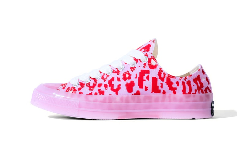 Converse x le FLEUR* Unveil Four New Camo Chuck 70s tyler the creator coachella high top laces collab footwear sneaker one star collaboration shoe golf drop release price size laces colorway upper white black brown blue camoflauge logo branding 