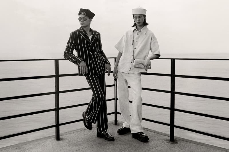 Louis Vuitton and Pharrell Williams Embraces Hong Kong for Men's Pre-Fall 2024 Drop 1 Collection Campaign sailor skyline nautical theme 