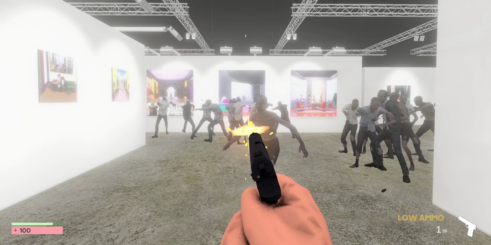 Художник Mak2 превращает арт-ярмарку в игру-стрелялку по зомби от первого лица