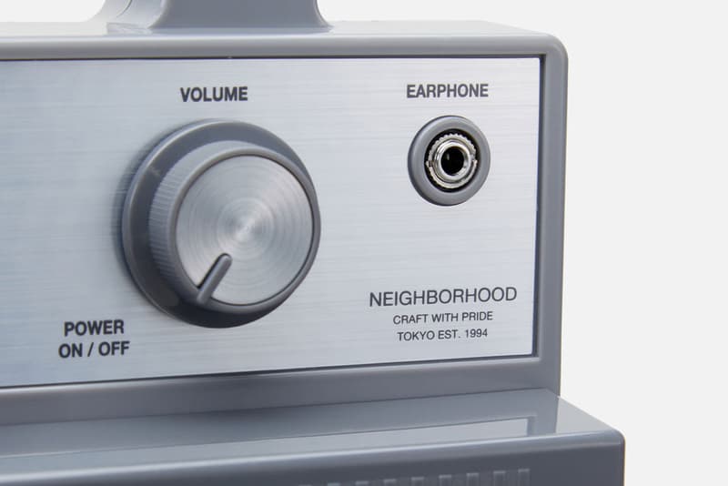 NEIGHBORHOOD Puts Its Own Spin on the GP3 Turntable release price record player columbia gp n3nh design showa sika period japanese japan imprint clothing fashion tech capsule collection drop link usd battery portable cord aa battery knov knob switch volume play record vinyl music