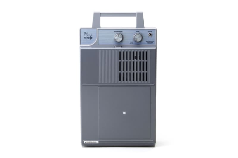 NEIGHBORHOOD Puts Its Own Spin on the GP3 Turntable release price record player columbia gp n3nh design showa sika period japanese japan imprint clothing fashion tech capsule collection drop link usd battery portable cord aa battery knov knob switch volume play record vinyl music