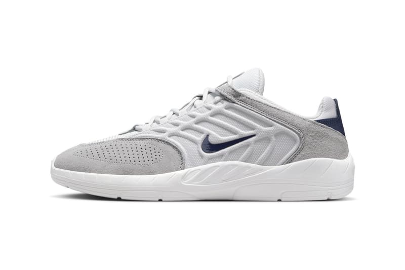 Nike SB Vertebrae Surfaces in a Minimal "Georgetown" Colorway FD4691-002 Release all white grey suede mesh