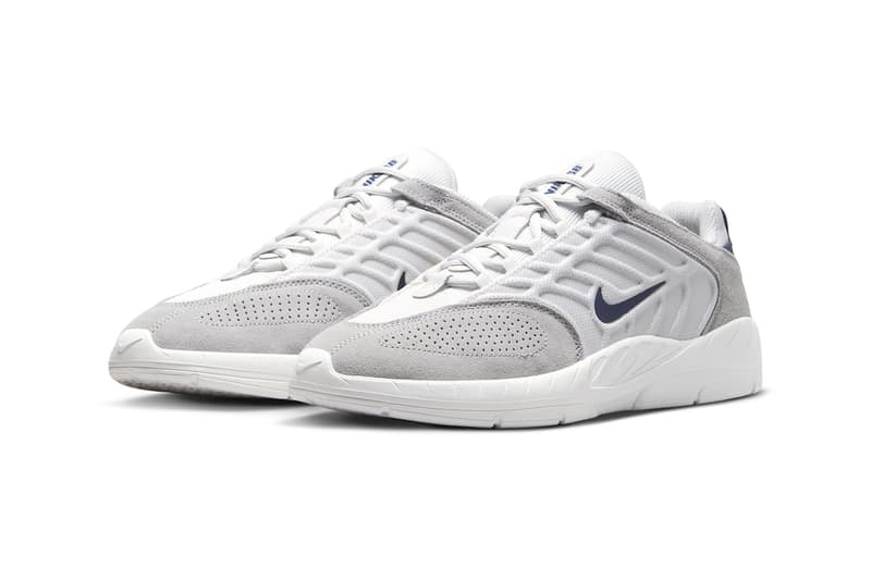 Nike SB Vertebrae Surfaces in a Minimal "Georgetown" Colorway FD4691-002 Release all white grey suede mesh