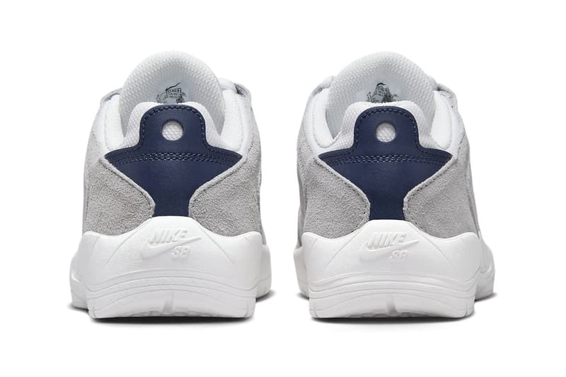 Nike SB Vertebrae Surfaces in a Minimal "Georgetown" Colorway FD4691-002 Release all white grey suede mesh