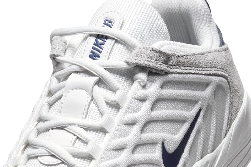 Nike SB Vertebrae Surfaces in a Minimal "Georgetown" Colorway FD4691-002 Release all white grey suede mesh