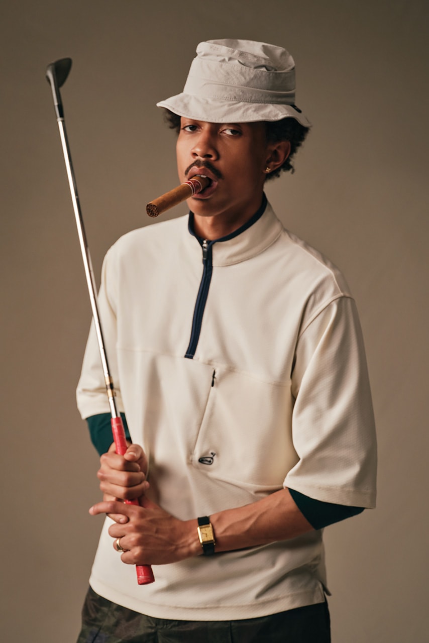 aime leon dore golf collection clothing apparel polo hat pants glove jacket shirt