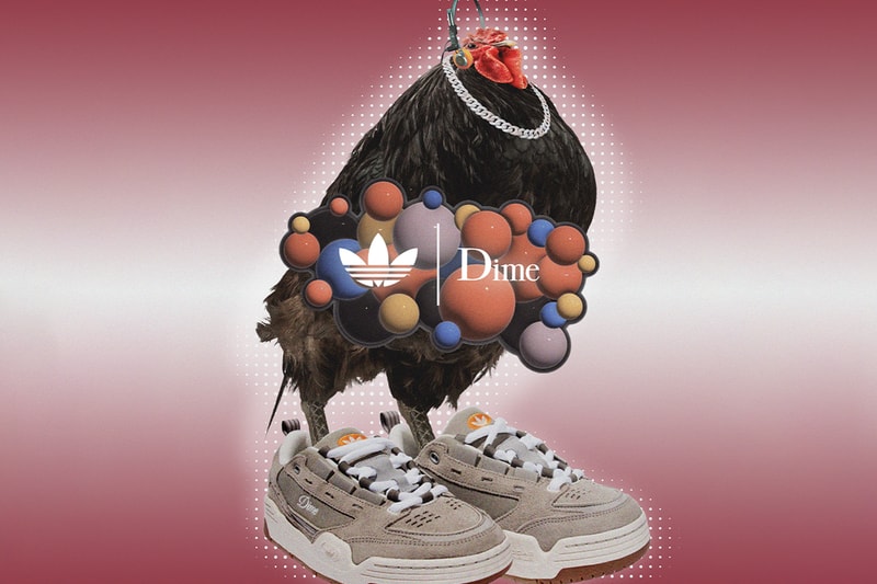 Dime and adidas Take it Back to the 2000s With a ADI2000 Collaboration IE4012 Lt. Granite/Ftw Wht/Chalk montreal canadian skateboard skatewear skate shoe