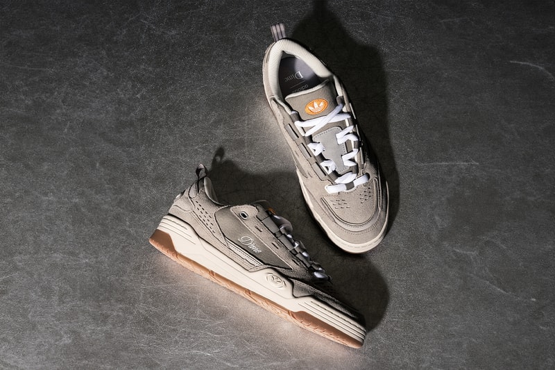 Dime and adidas Take it Back to the 2000s With a ADI2000 Collaboration IE4012 Lt. Granite/Ftw Wht/Chalk montreal canadian skateboard skatewear skate shoe