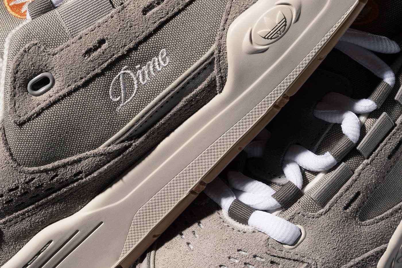 Dime and adidas Take it Back to the 2000s With a ADI2000 Collaboration IE4012 Lt. Granite/Ftw Wht/Chalk montreal canadian skateboard skatewear skate shoe