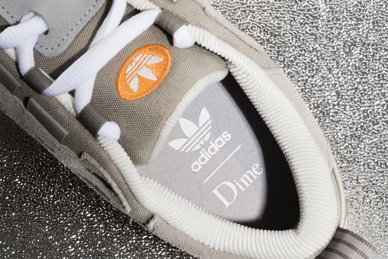 Dime and adidas Take it Back to the 2000s With a ADI2000 Collaboration IE4012 Lt. Granite/Ftw Wht/Chalk montreal canadian skateboard skatewear skate shoe