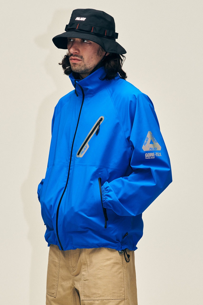 Palace Skateboards Summer 2024 Collection Lookbook goretex gore tex pertex jacket graphic zip up hoodie jersey shorts flowers floral color bright denim racing nascar logo london drop release 