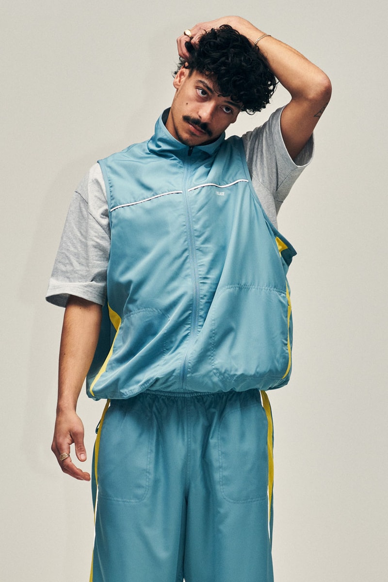 Palace Skateboards Summer 2024 Collection Lookbook goretex gore tex pertex jacket graphic zip up hoodie jersey shorts flowers floral color bright denim racing nascar logo london drop release 
