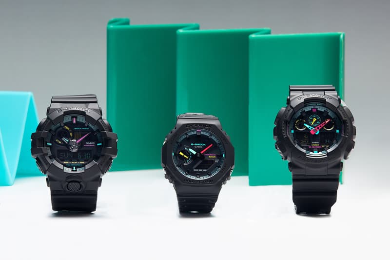 G-SHOCK Multi-Fluorescent Accents Collection Lookbook GA-B2100MF-1A GA-700MF-1A GA-100MF-1A GA-110MF-1A