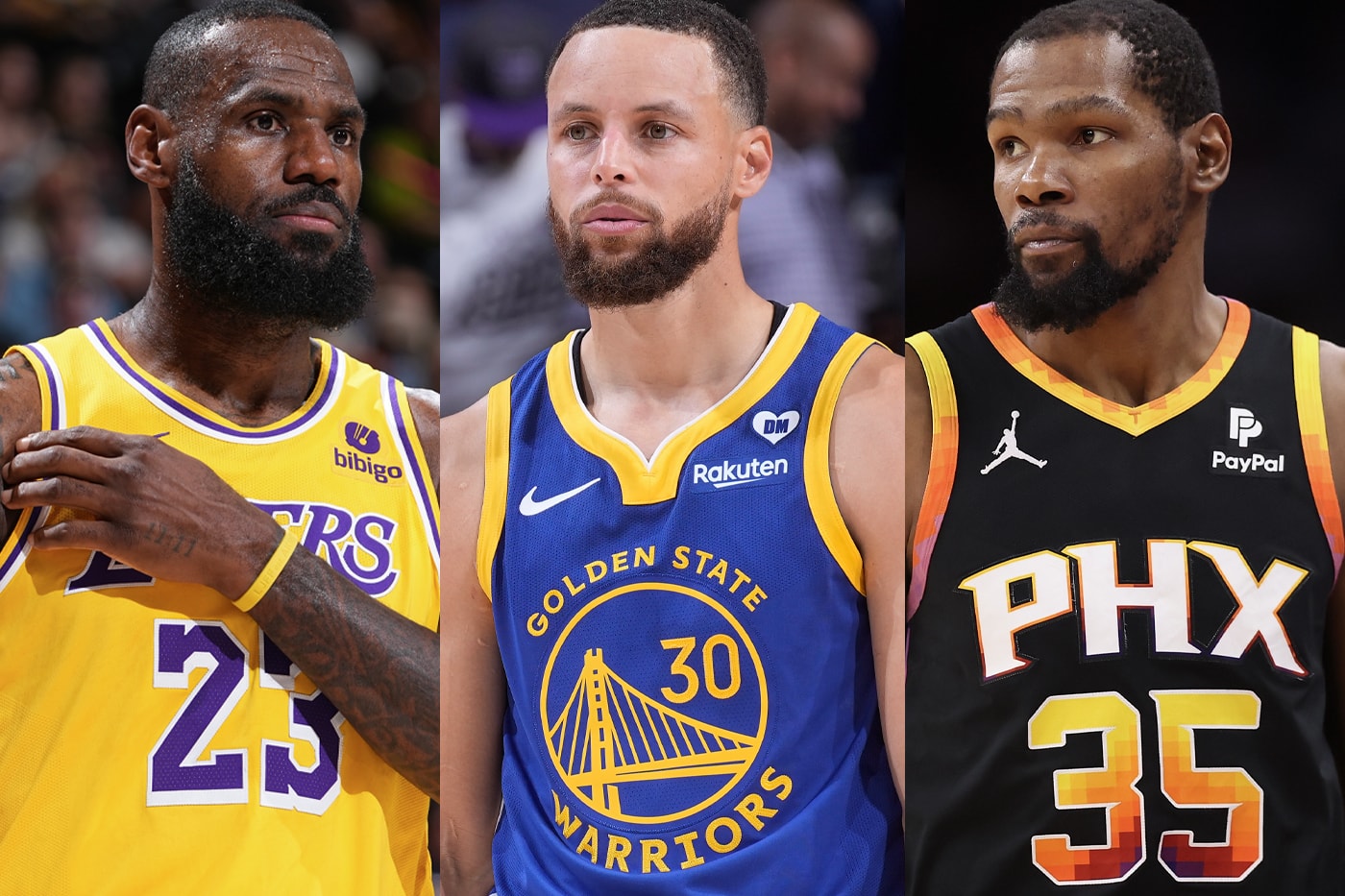 LeBron James, Steph Curry and Kevin Durant Wont Play in NBA Playoffs' 2nd Round for the First Time in 20 Years los angeles lakers golden state warriors kevin durant kd stephen threes king james end of an era dynasty