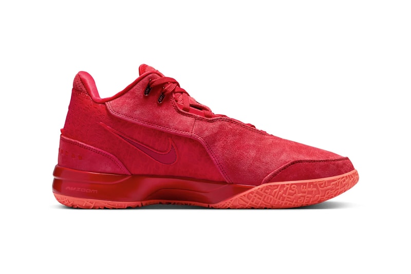 Official Look at then Nike Zoom LeBron NXXT Gen AMPD "University Red" FJ1566-600 sued crimson lebron james may 2024 basketball shoe luxe premium