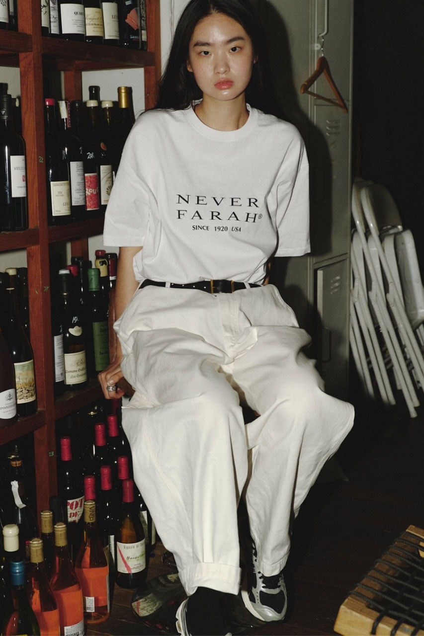 thisisneverthat x Farah Mix Work and Play in First Collaborative Capsule link price lookbook release collection cobranded graphic wine glass carpenter pant workwear oxford button down tshirt graphic embroidered drop japan website time 