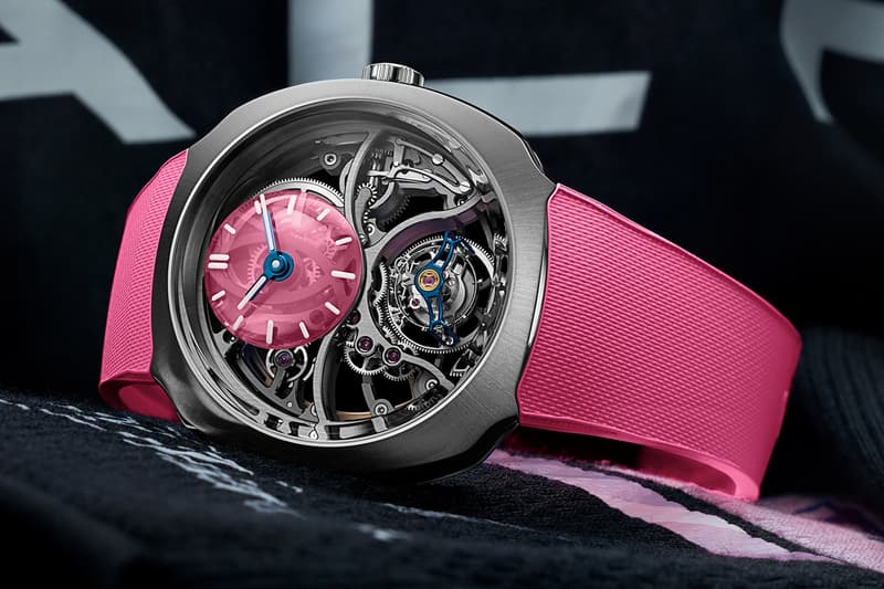 H. Moser & Cie. Streamliner Cylindrical Tourbillon Skeleton Alpine Pink Livery Limited Edition 