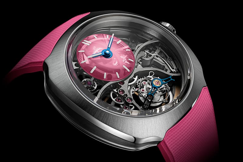 H. Moser & Cie. Streamliner Cylindrical Tourbillon Skeleton Alpine Pink Livery Limited Edition 