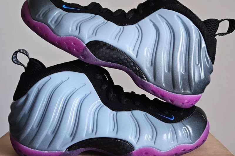 First Look at the Nike Air Foamposite One Premium "Armory Navy" Armory Navy/Metallic Dark Grey-Burgundy Crush-Black-Ashen Slate retro basketball shoes fall 2024 release info FQ9050-400