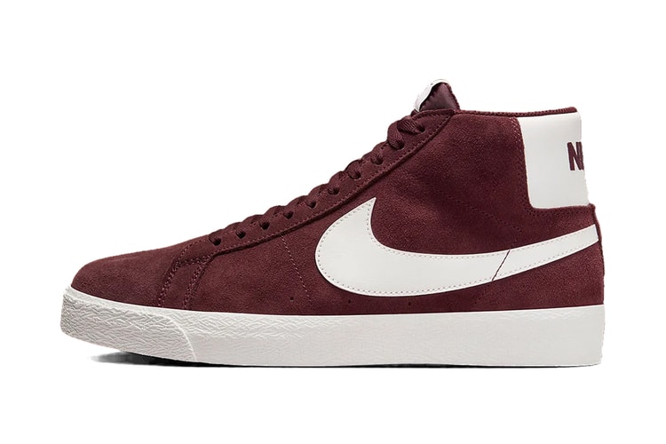 Suede "Burgundy Crush" Wraps This Nike SB Blazer Mid