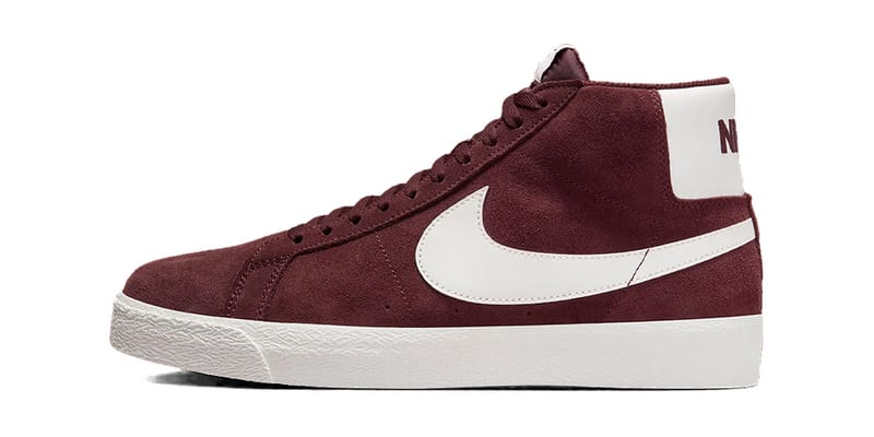 nike blazer mid burgundy