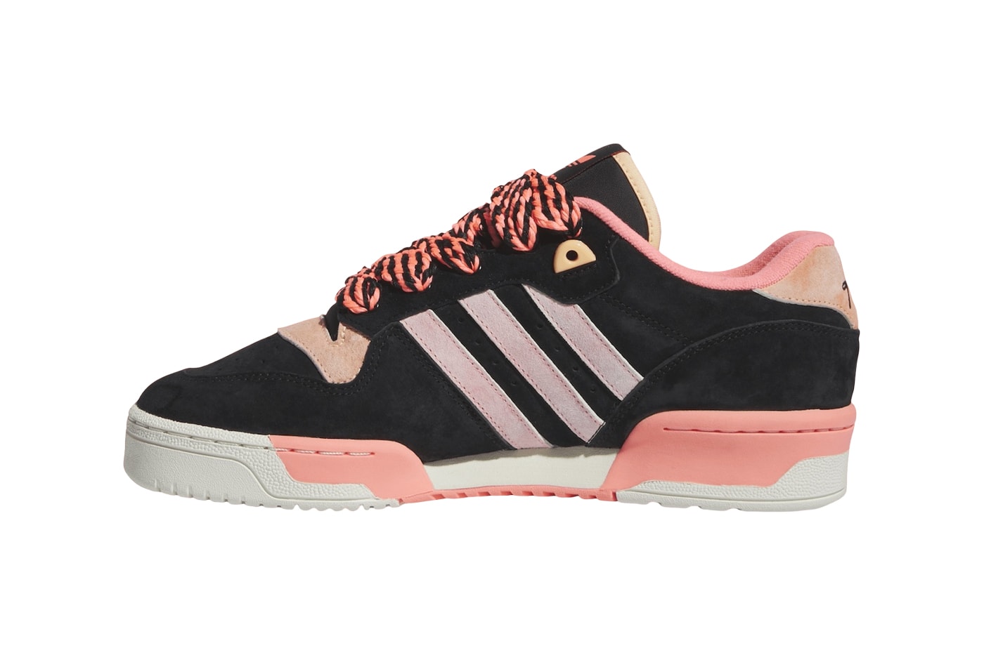 Anthony Edwards Latest adidas Rivalry Low Shoe Has Surfaced IH7729 now available released skate shoe pink black three stripes