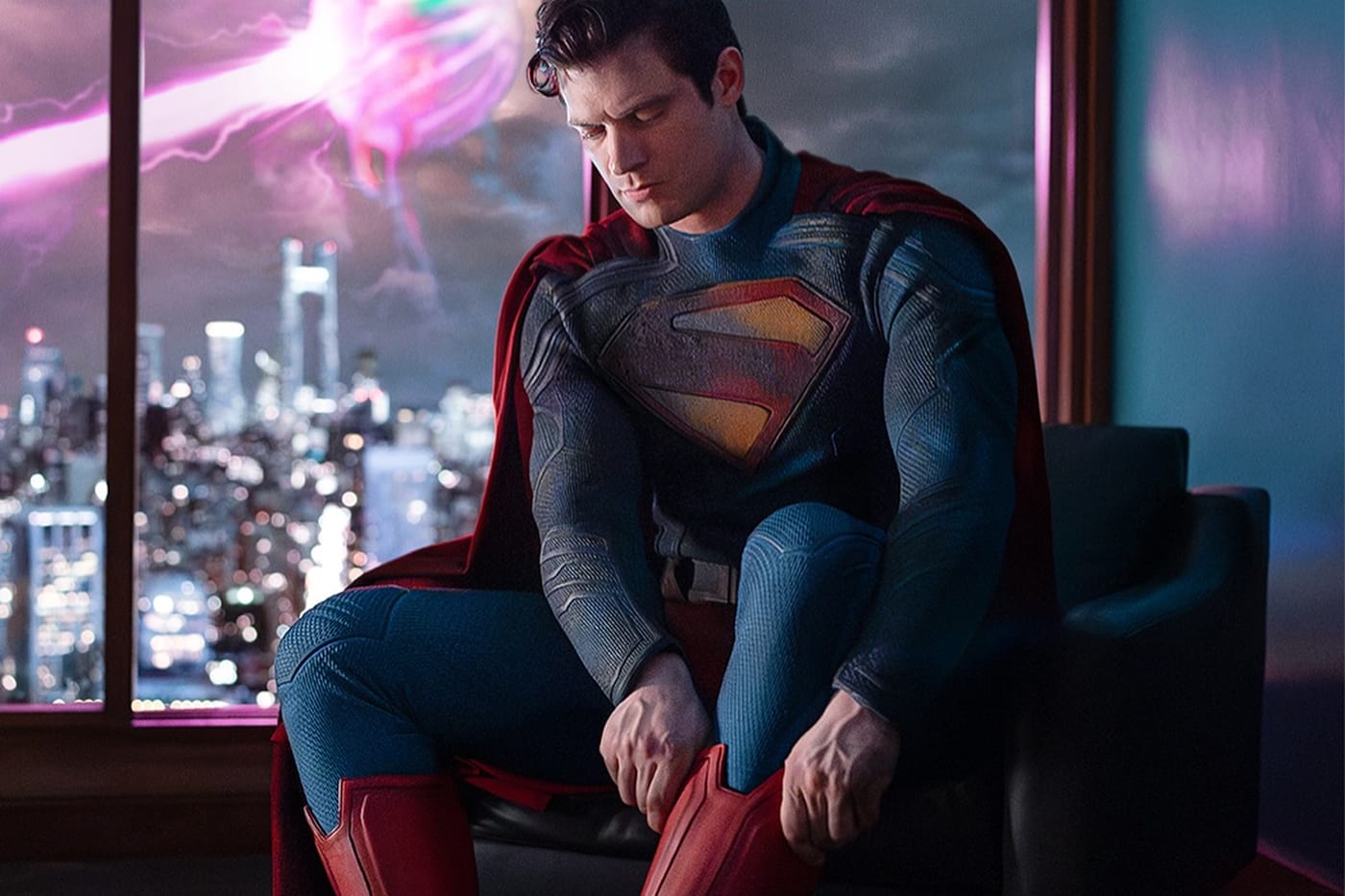 Джеймс Ганн показал официальный взгляд на Дэвида Коренсвета в костюме «Супермена»
