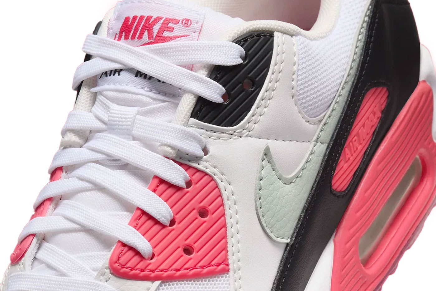 Nike Air Max 90 Aster Pink DH8010-105 Mesh Leather Suede Release Info swoosh White/Light Silver-Aster Pink-Black fall 2024 release date sneakers air max day