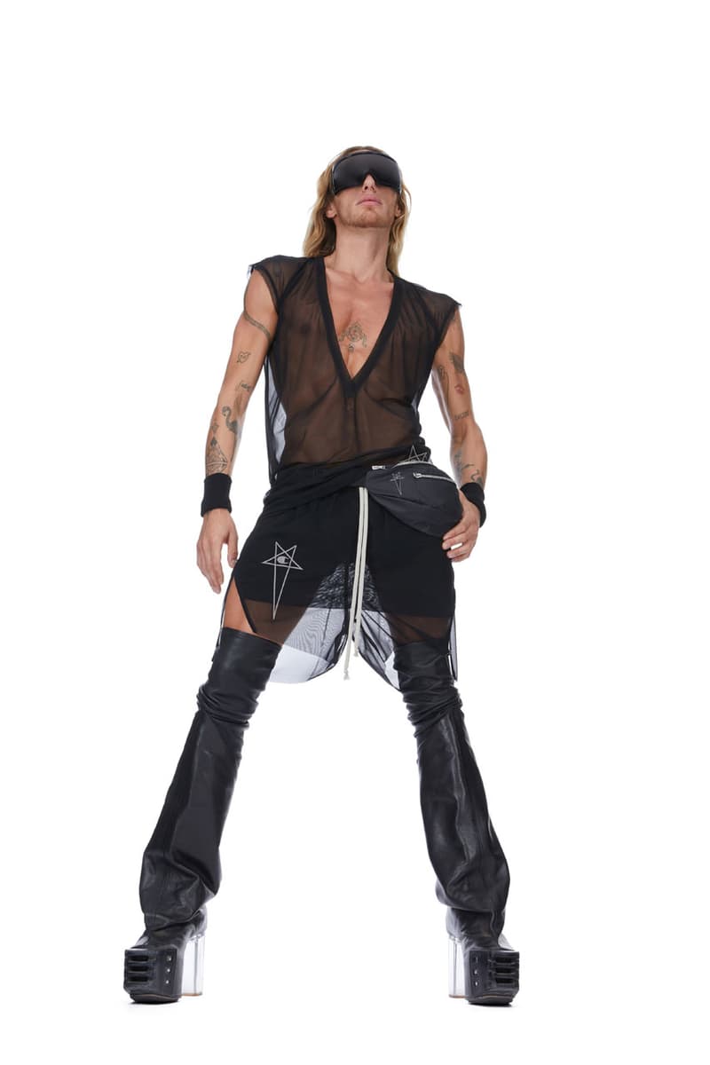 Champion x Rick Owens Unveil Latest Collaborative Range link price collection collab capsule shirt hoodie star pentagram shop store glasses black white designer fashion streetwear graphic usd release cop drop pentagram label logo brand color silver black women men unisex