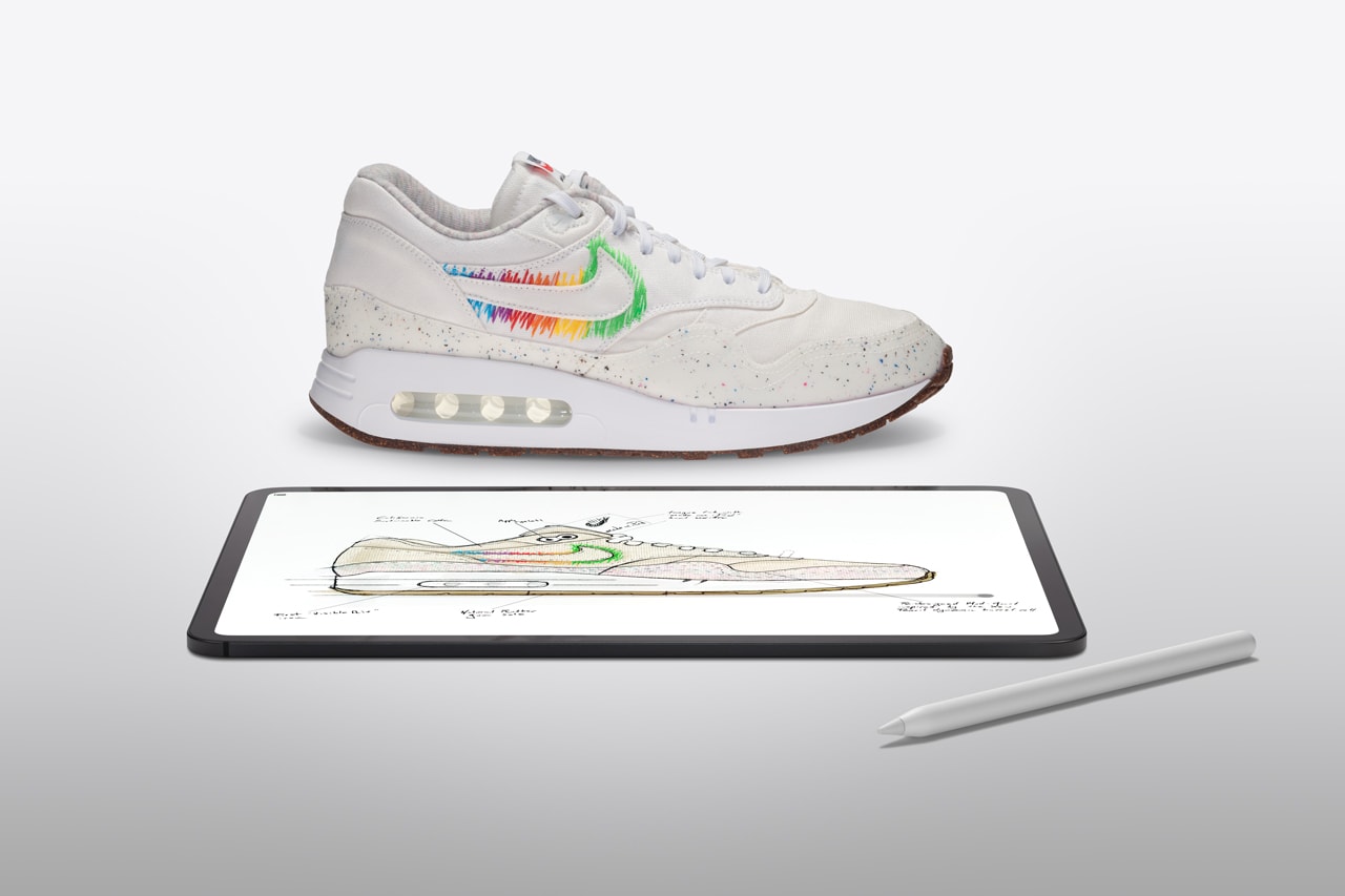 tim cook apple may 7 event livestream unique custom nike air max 1 86 sneakers ipad apple pencil pro details preview look