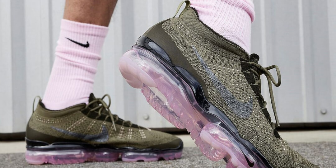 Nike Air Vapormax 2023 Flyknit Arrives in "Medium Olive/Pink Oxford"
