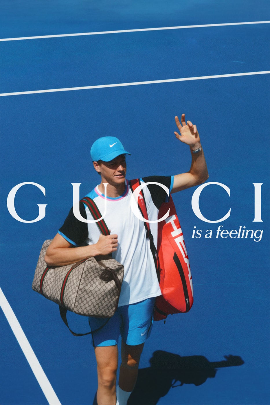 Jannik Sinner Gucci Is a Feeling Campaign tennis menswear brand ambassador
