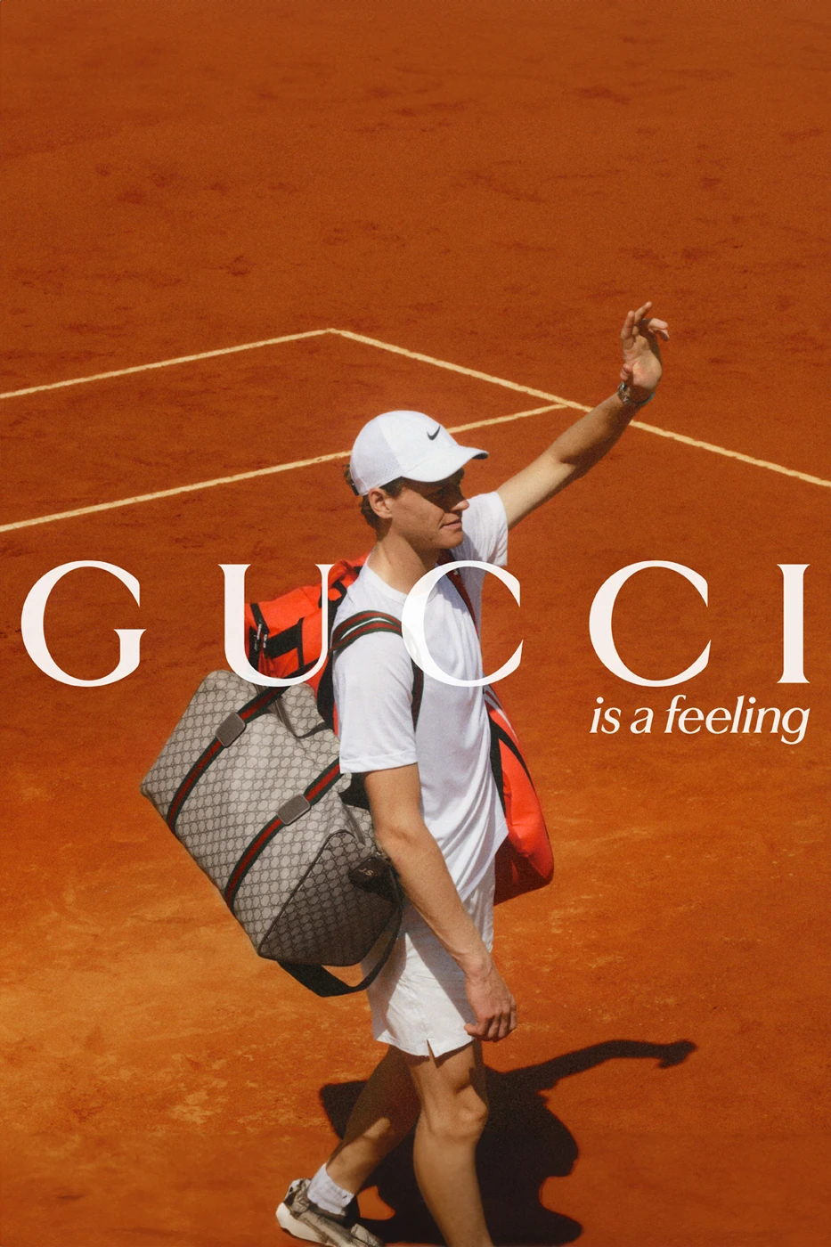 Jannik Sinner Gucci Is a Feeling Campaign tennis menswear brand ambassador