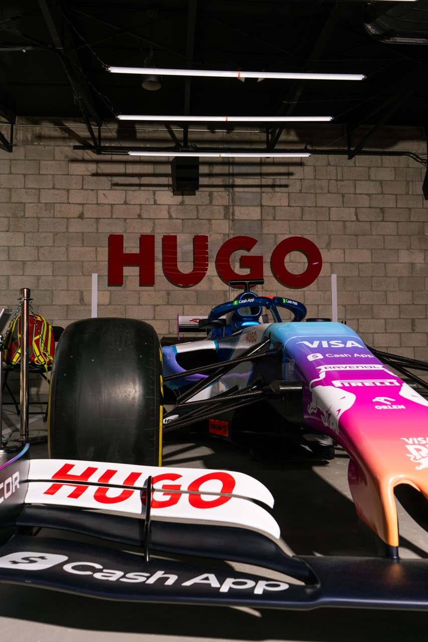 hugo formula 1 miami grand prix garage event vinnie hacker music boiler room capsule rb team collection racing motosport 