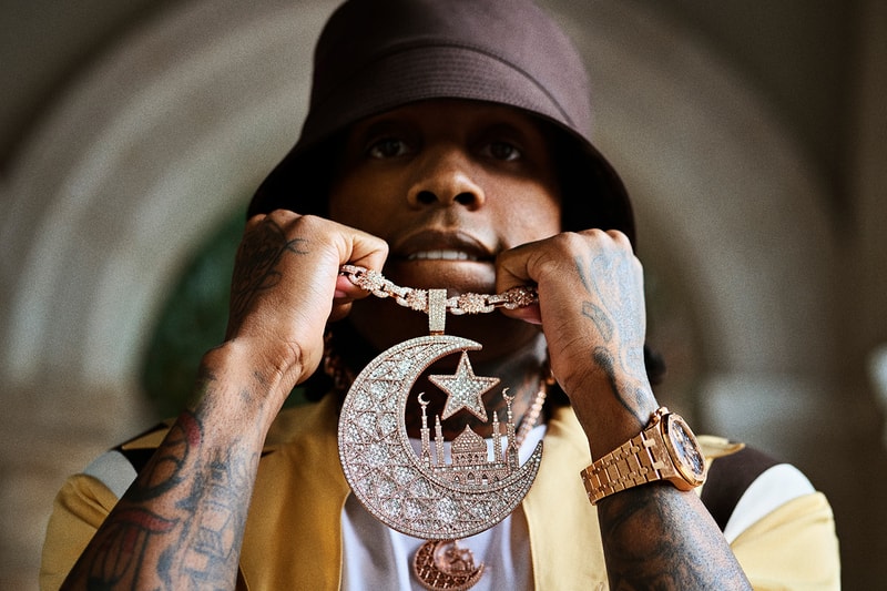 lil durk jewelry otf gld necklace pendant bracelet 14k gold silver