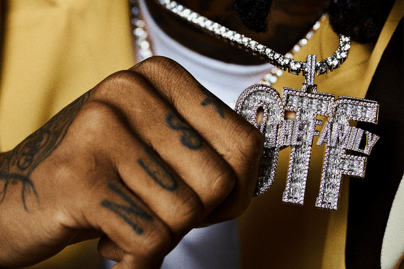 lil durk jewelry otf gld necklace pendant bracelet 14k gold silver