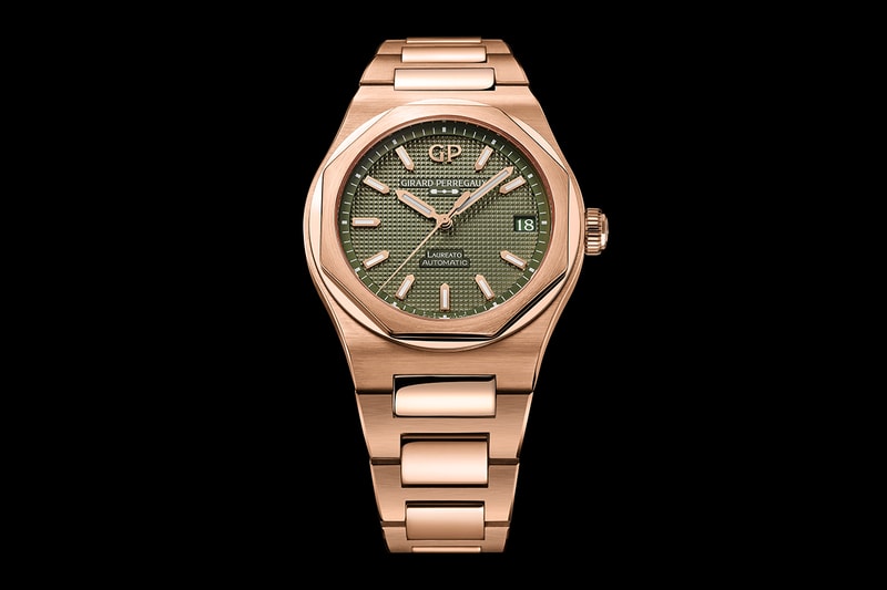 Girard-Perregaux Laureato 42mm Pink Gold Sage Green Ultramarine Blue Release Info